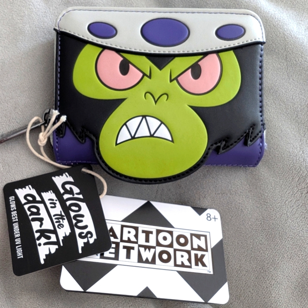 Loungefly Cartoon Network Mojo Jojo Wallet - Green, Purple, Black